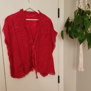 Free People Satin And Lace Women's Top - Hot Pink Never Worn